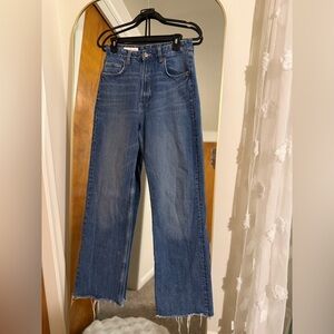 Zara Dark Blue Flare Women's Jeans